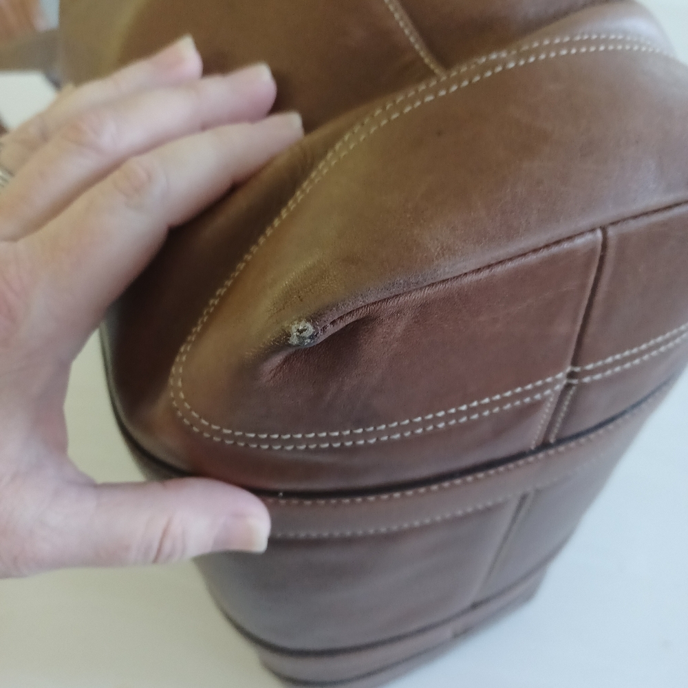 Vintage Leather Coach Bucket Bag Custom - Picture 10 of 16
